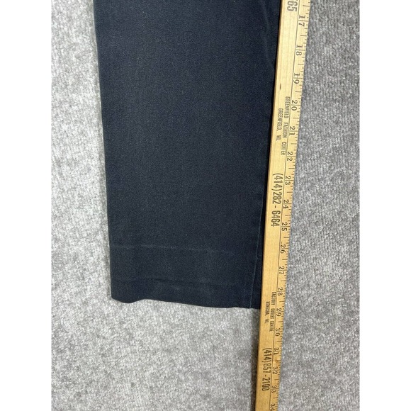 Lands End Straight Leg Ankle Trouser Pants Womens Size 6 Stretch Black Side Zip - Picture 7 of 8